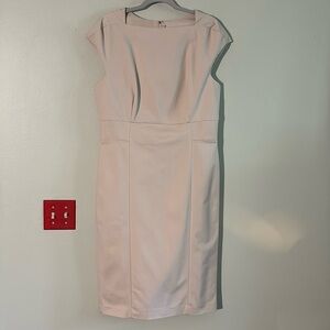 Ann Taylor square neck capped sleeve ponte knit sheath dress 12T